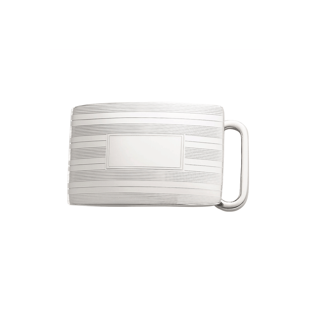 Sterling Silver 1 Inch Engine Turn Design Belt Buckle