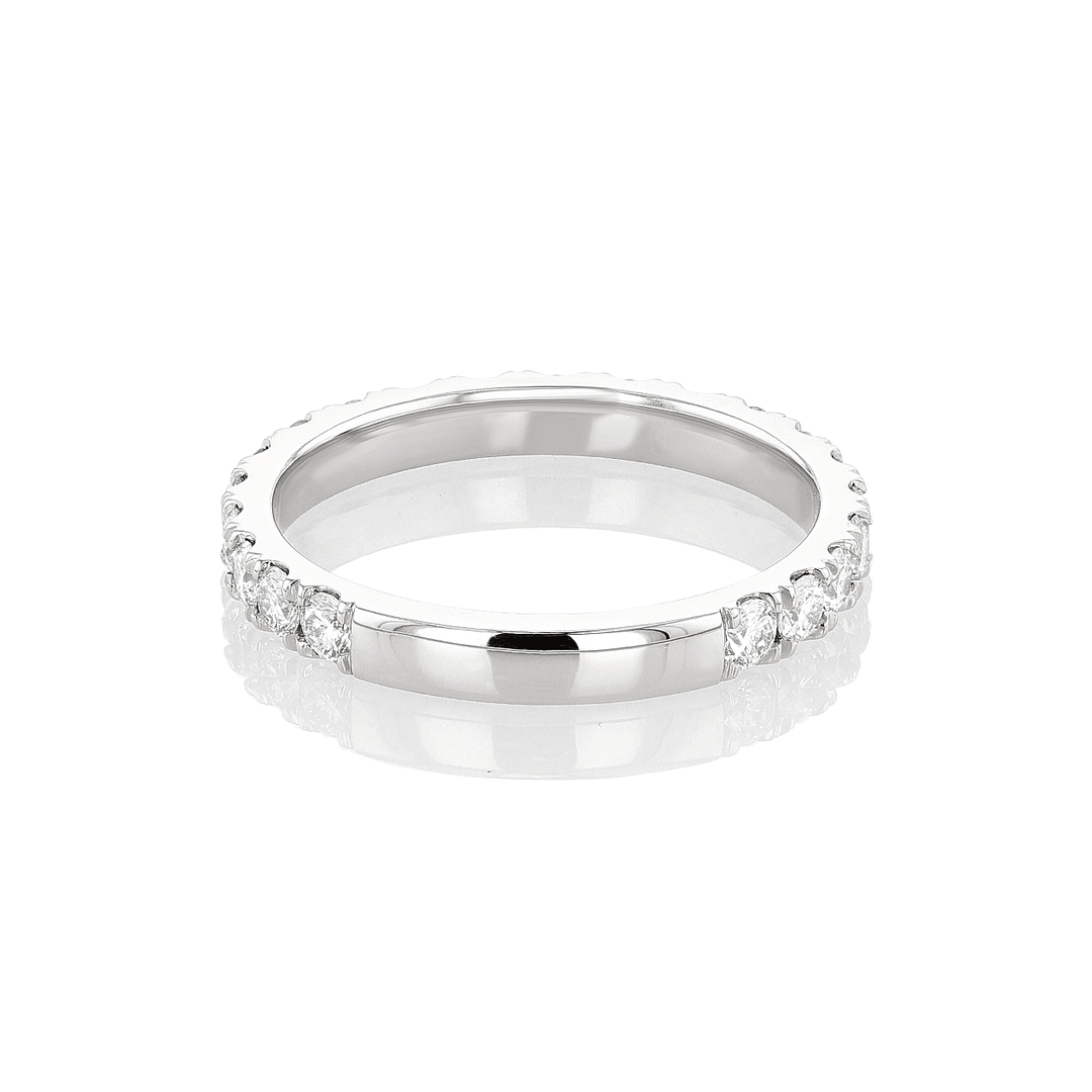 Hamilton Lisette Collection Platinum and 0.80 Total Weight Diamond 3/4 Way Band