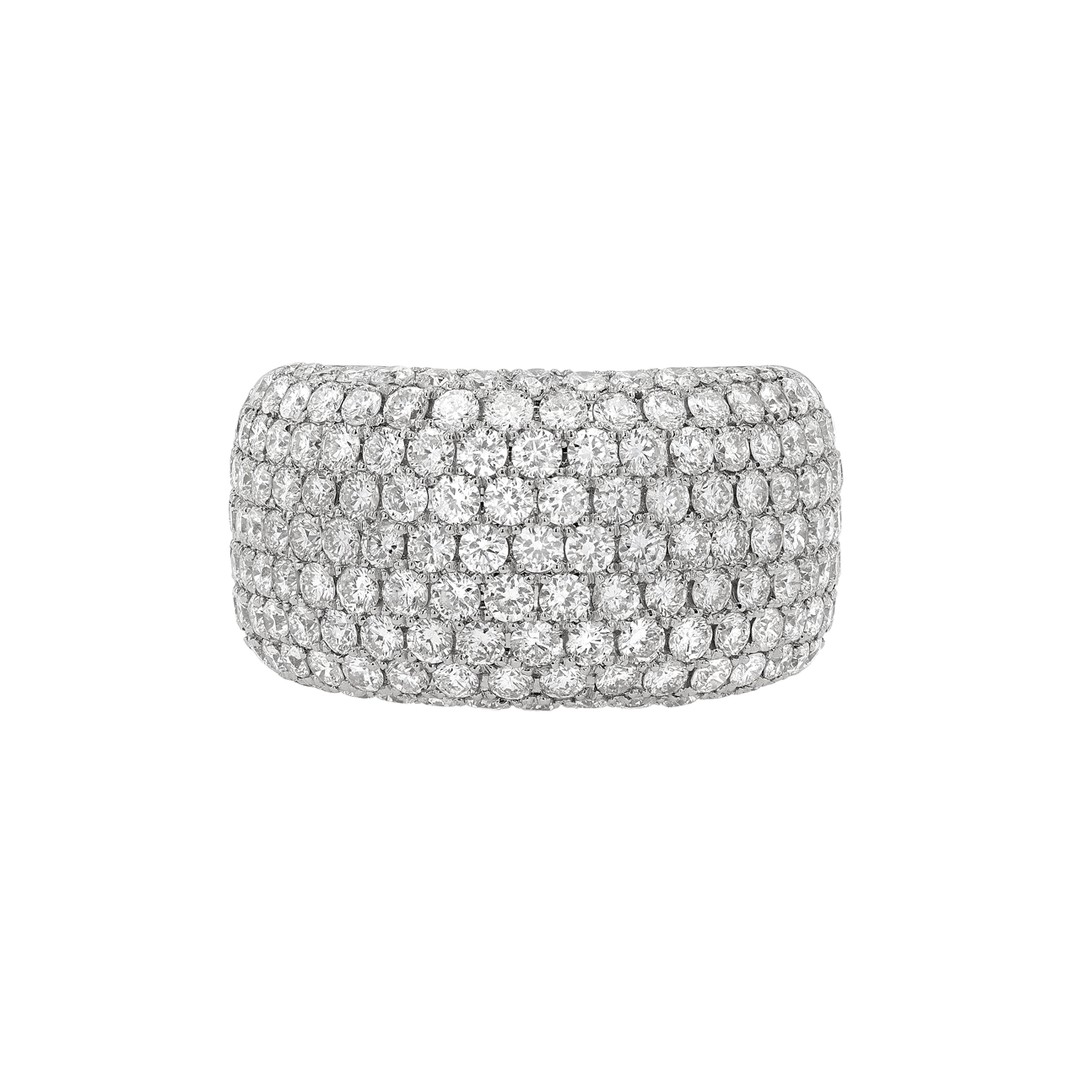 18k White Gold and 2.90 Total Weight Diamond Band