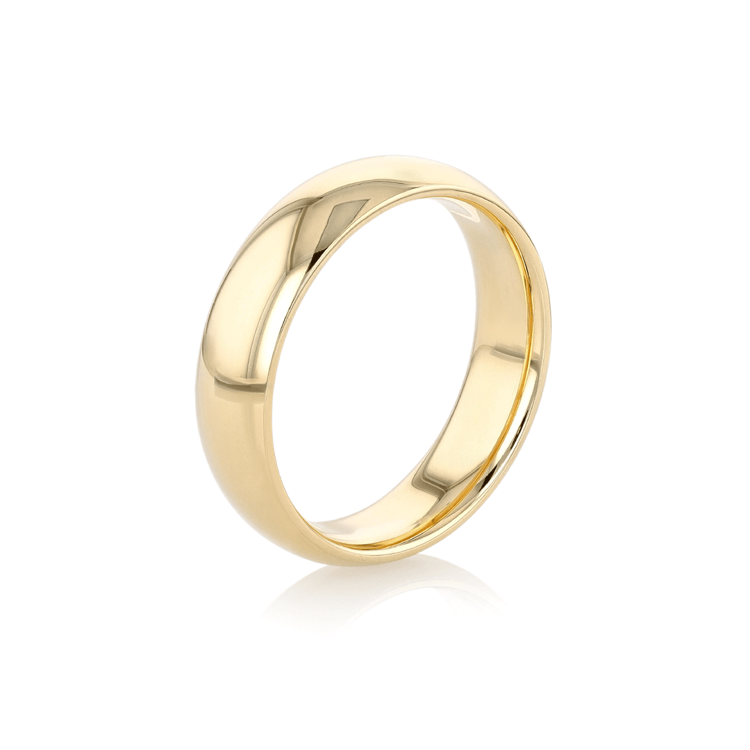 Hamilton Collection 14k Yellow Recycled Gold 6mm Comfort Fit Wedding Band