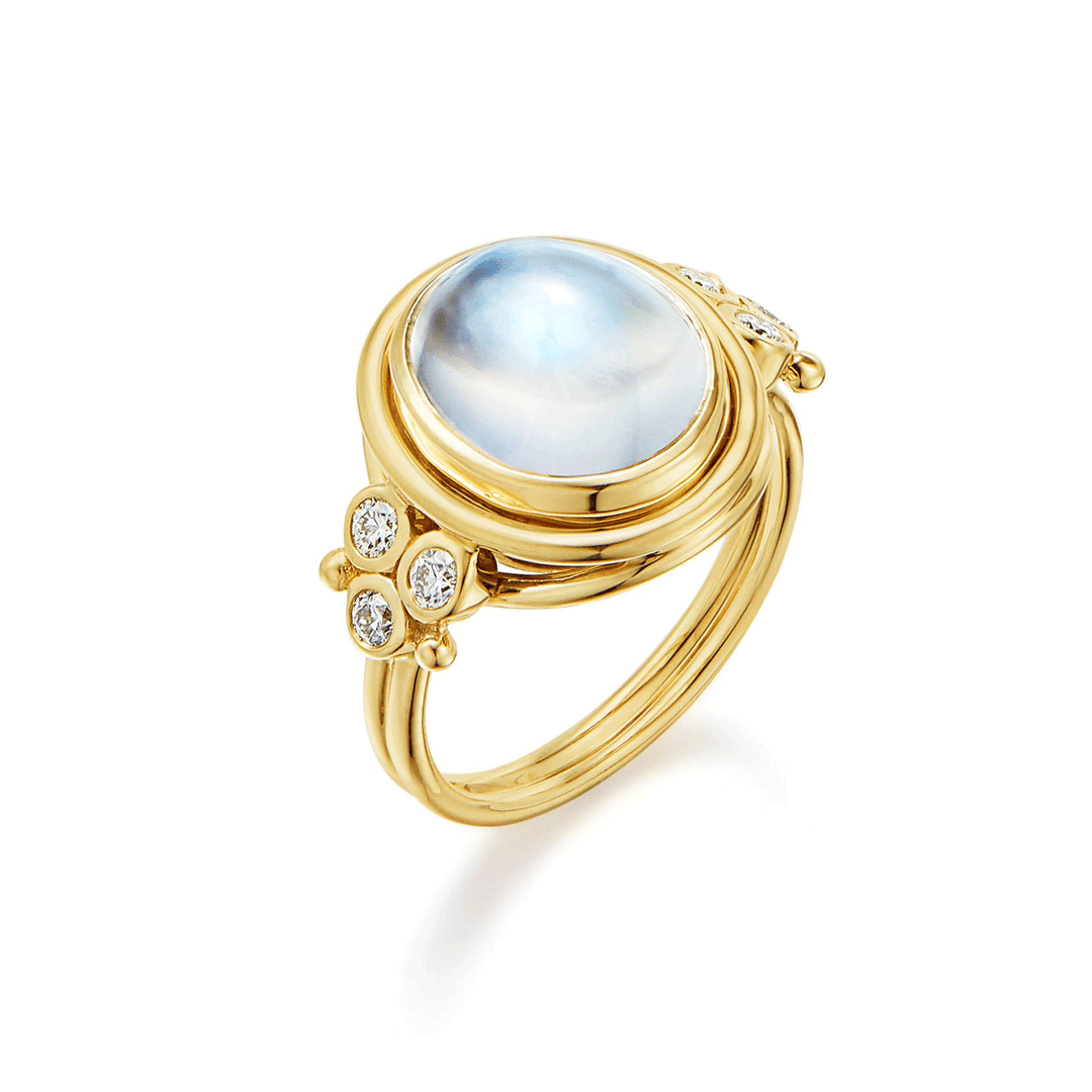 Temple St. Clair 18k Gold Blue Moonstone Ring