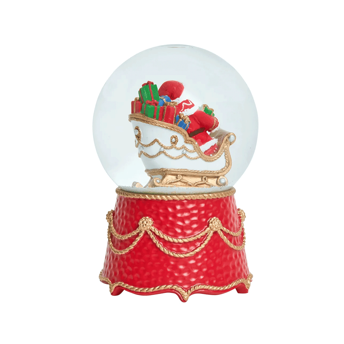 Juliska  Berry & Thread North Pole Santa in Sleigh Snow Globe