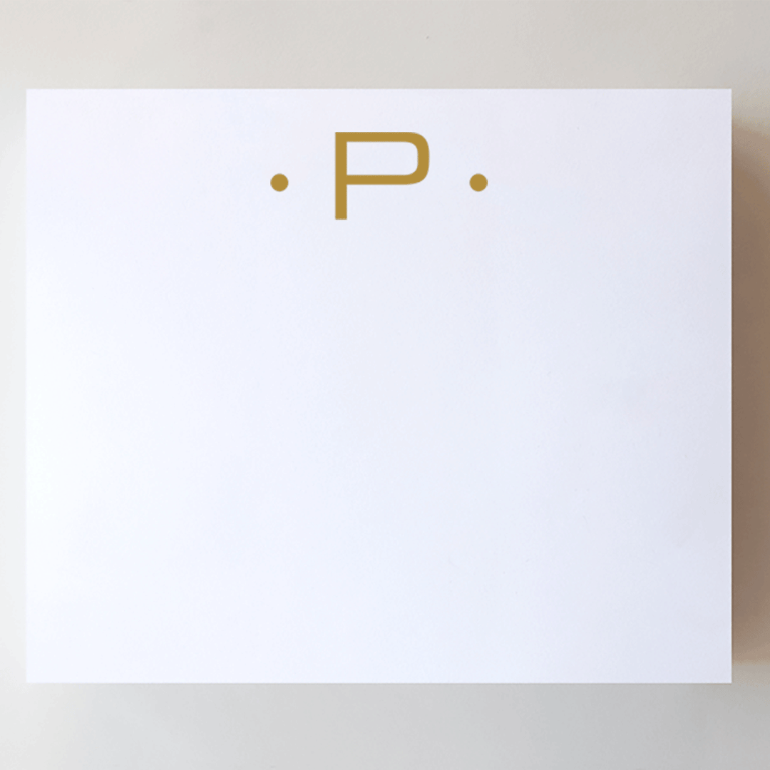 Luxe Gold Initial Notepad-P