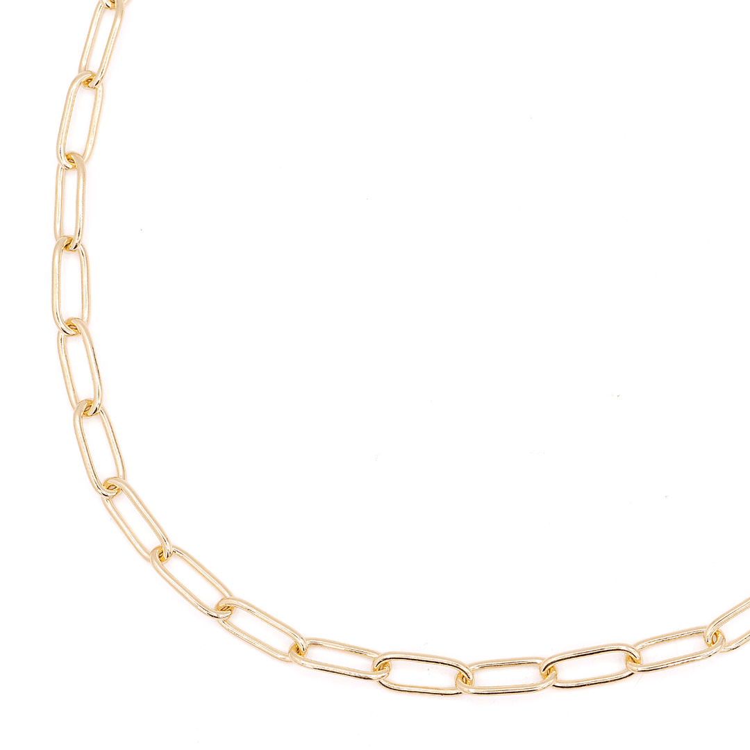 14k Yellow Recycled Gold Medium 5.9mm Long Link Chain 18" Necklace