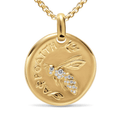 David Yurman Aphrodite Medallion Amulet 18K Yellow Gold with Diamonds, 28.3mm