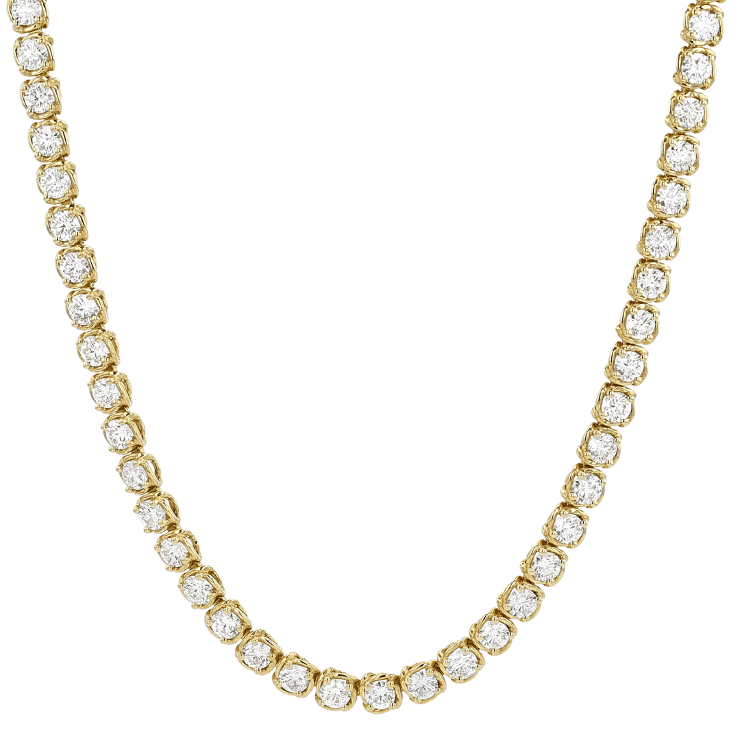 Hamilton Duet 18k Yellow Gold and 8.50 Total Weight Diamond Line Necklace