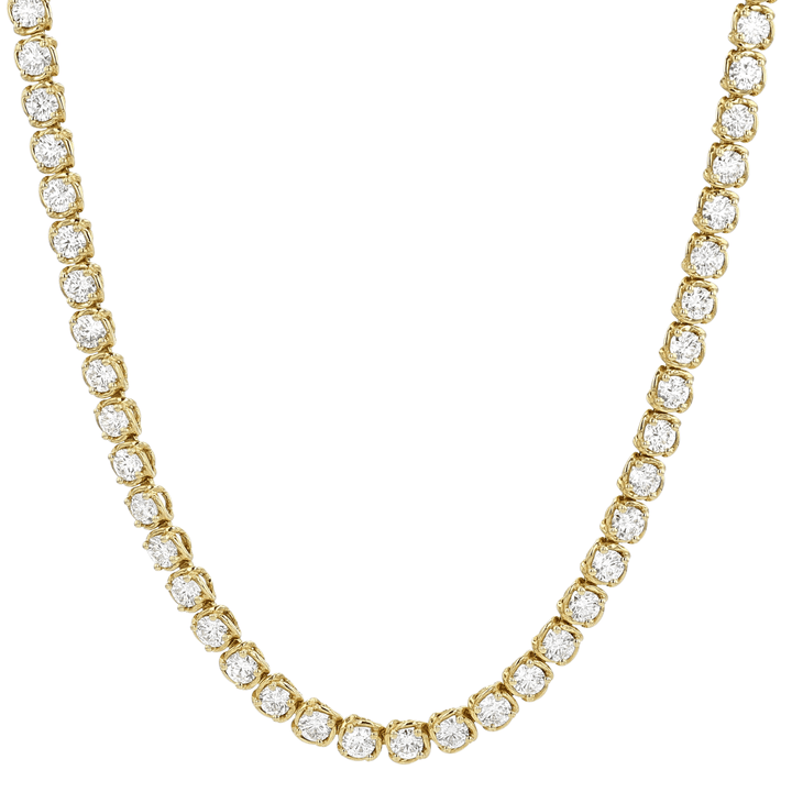 Hamilton Duet 18k Yellow Gold and 8.50 Total Weight Diamond Line Necklace