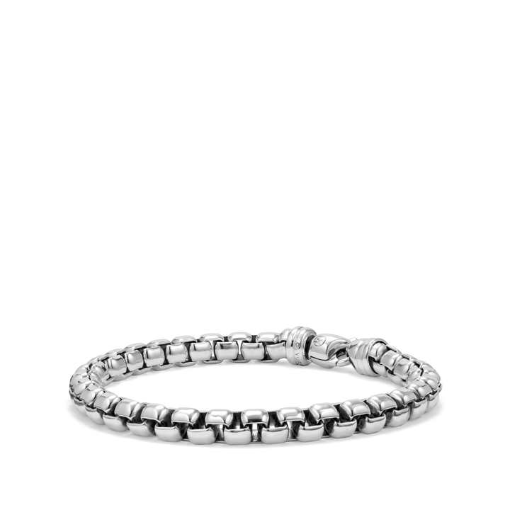 David Yurman Box Chain Bracelet Sterling Silver, 7.3mm