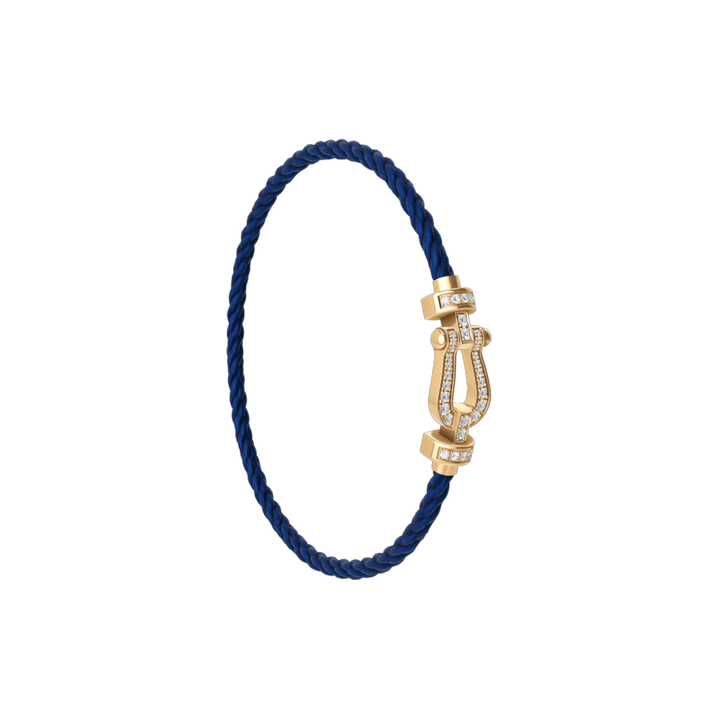 FRED Navy Cord Bracelet with 18k Diamond Buckle , Exclusively at Hamilton Jewelers