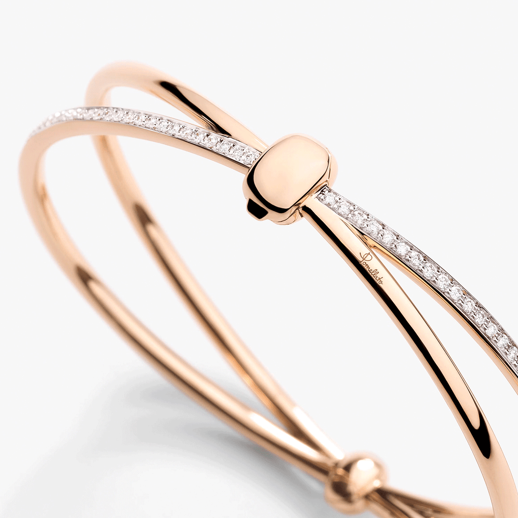 Pomellato Together 18k Rose Gold Diamond Bangle