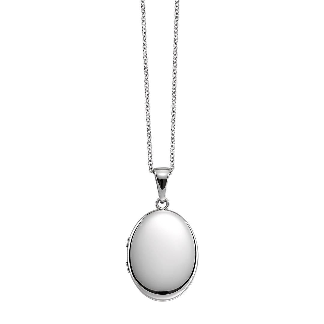 Hamilton Sterling Silver 21mm Oval Locket with Chain
