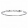 14k White Gold and 2.62 Total Weight Diamond Expandable Bracelet