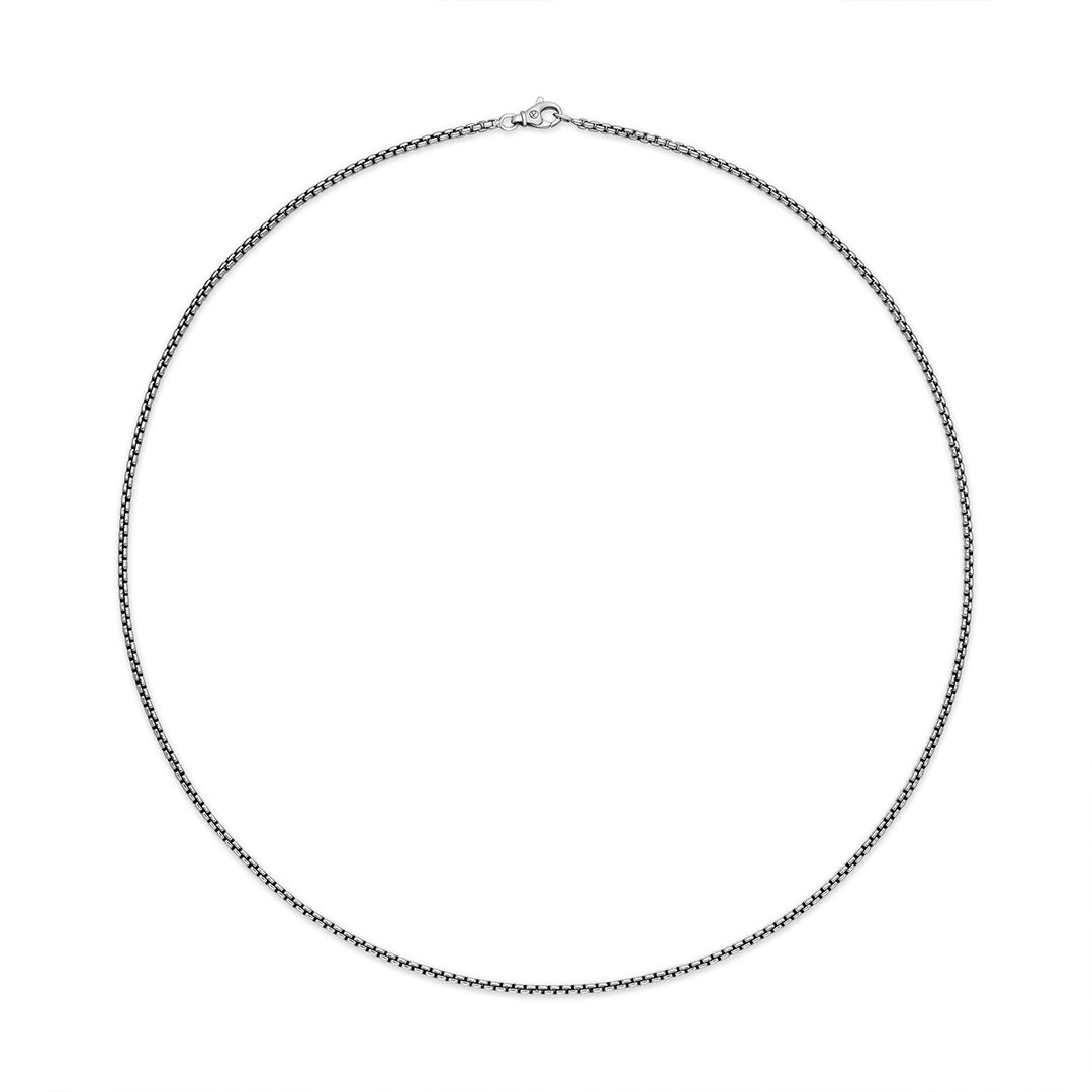 David Yurman Box Chain Necklace Sterling Silver, 2.7mm