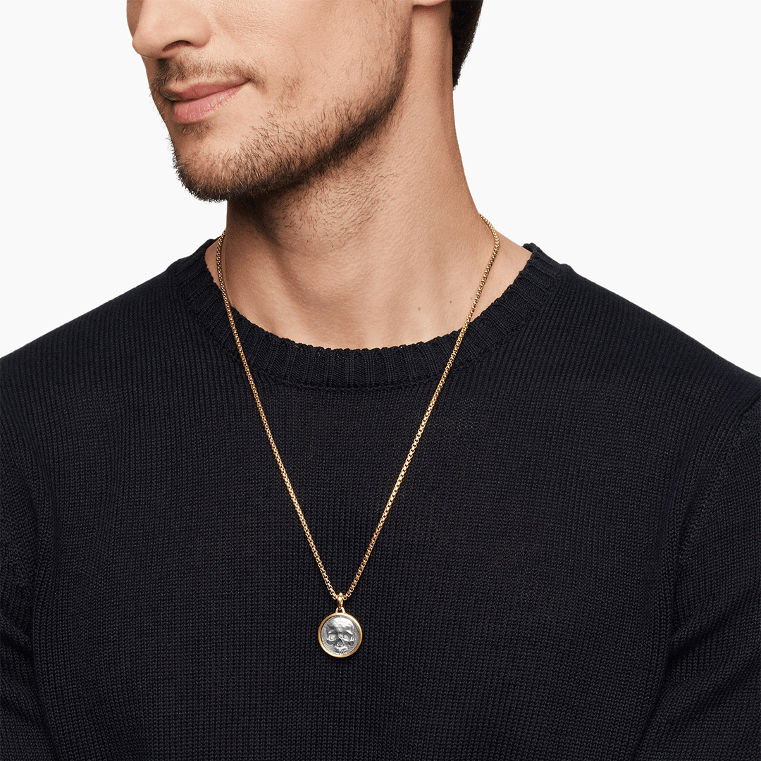 David Yurman Life and Death Duality Amulet in Sterling Silver with 18k Yellow Gold