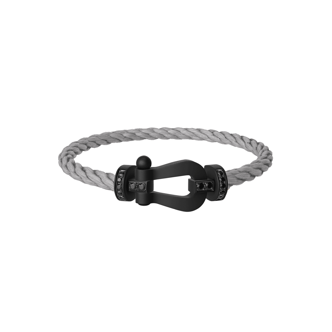 FRED Force 10 Storm Grey Cord with Black Titanium Half Diamond LG Buckle, Exclusively at Hamilton Jewelers