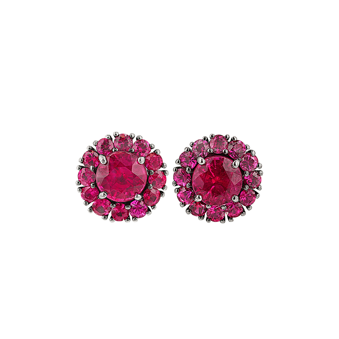 18k Gold and Rubies 2.17 Total Weight Studs