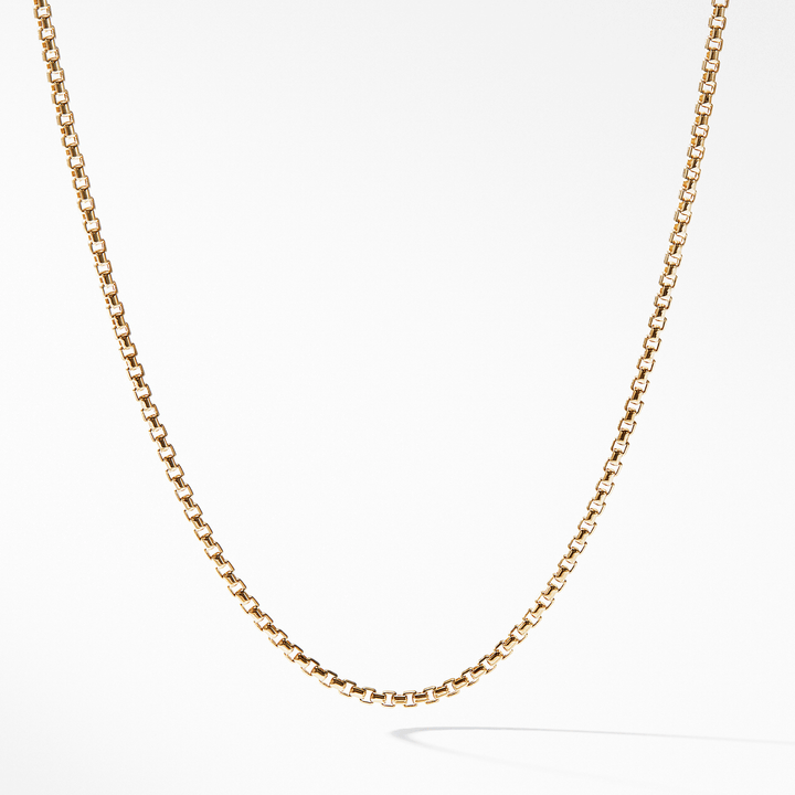 David Yurman Box Chain Necklace 18k Yellow Gold, 1.7mm