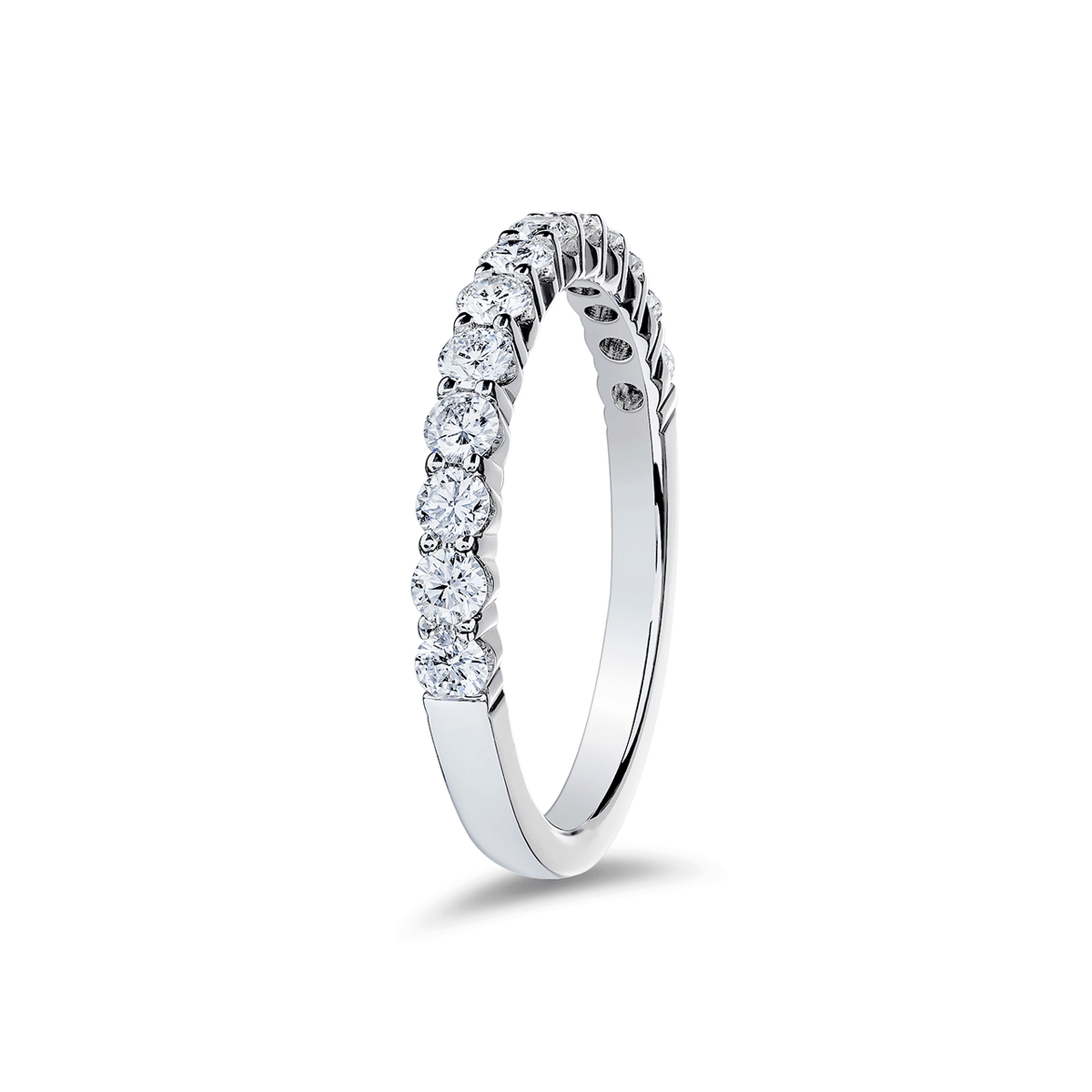 18k White Gold and .72 Total Weight Diamond Band