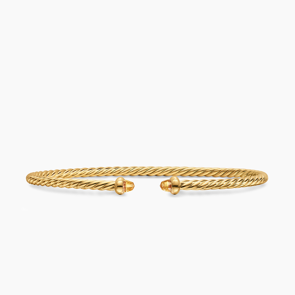 David Yurman Micro Cablespira® Flex Bracelet 18k Yellow Gold with Citrine, 2.6mm