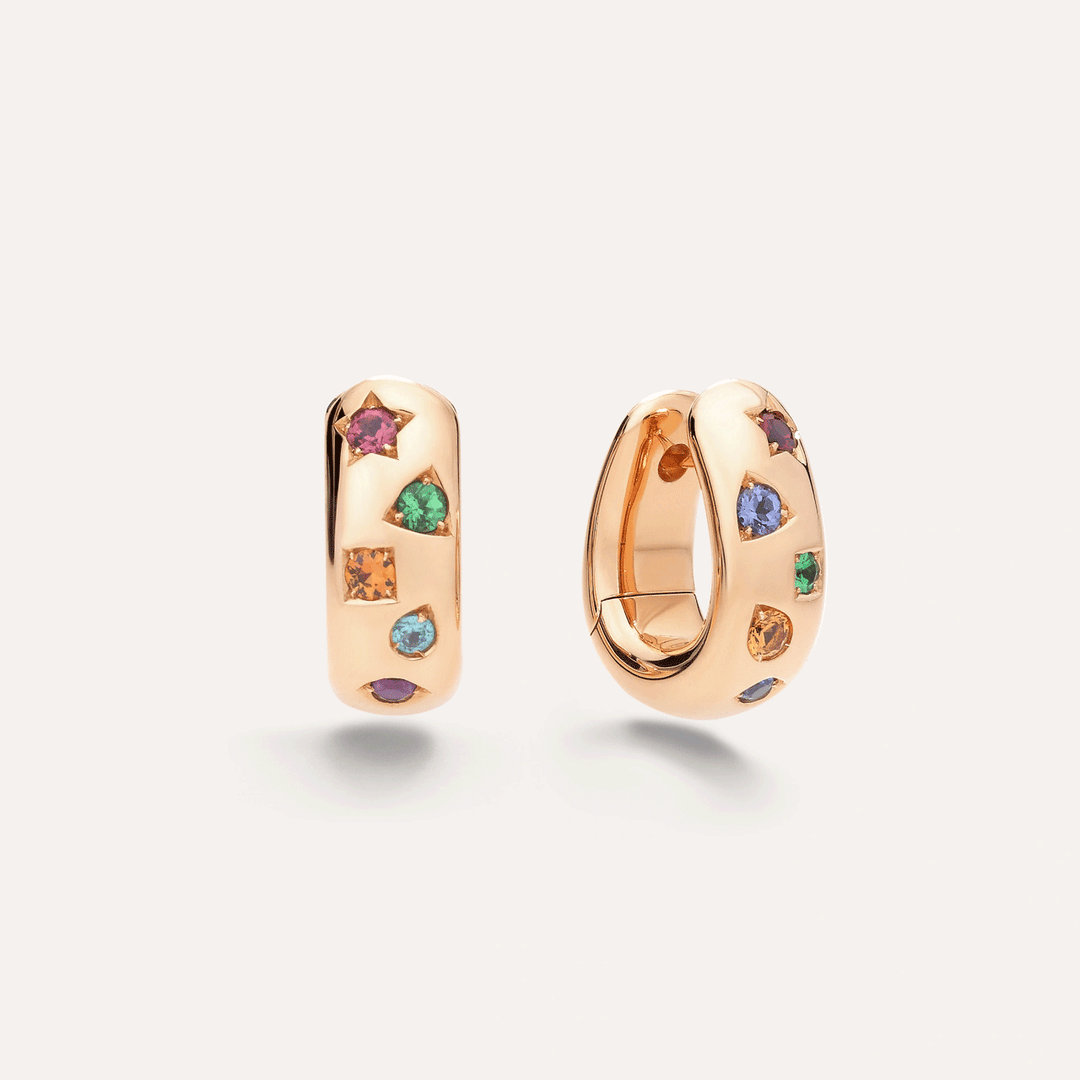 Pomellato Iconica 18k Rose Gold Gemstone Earrings