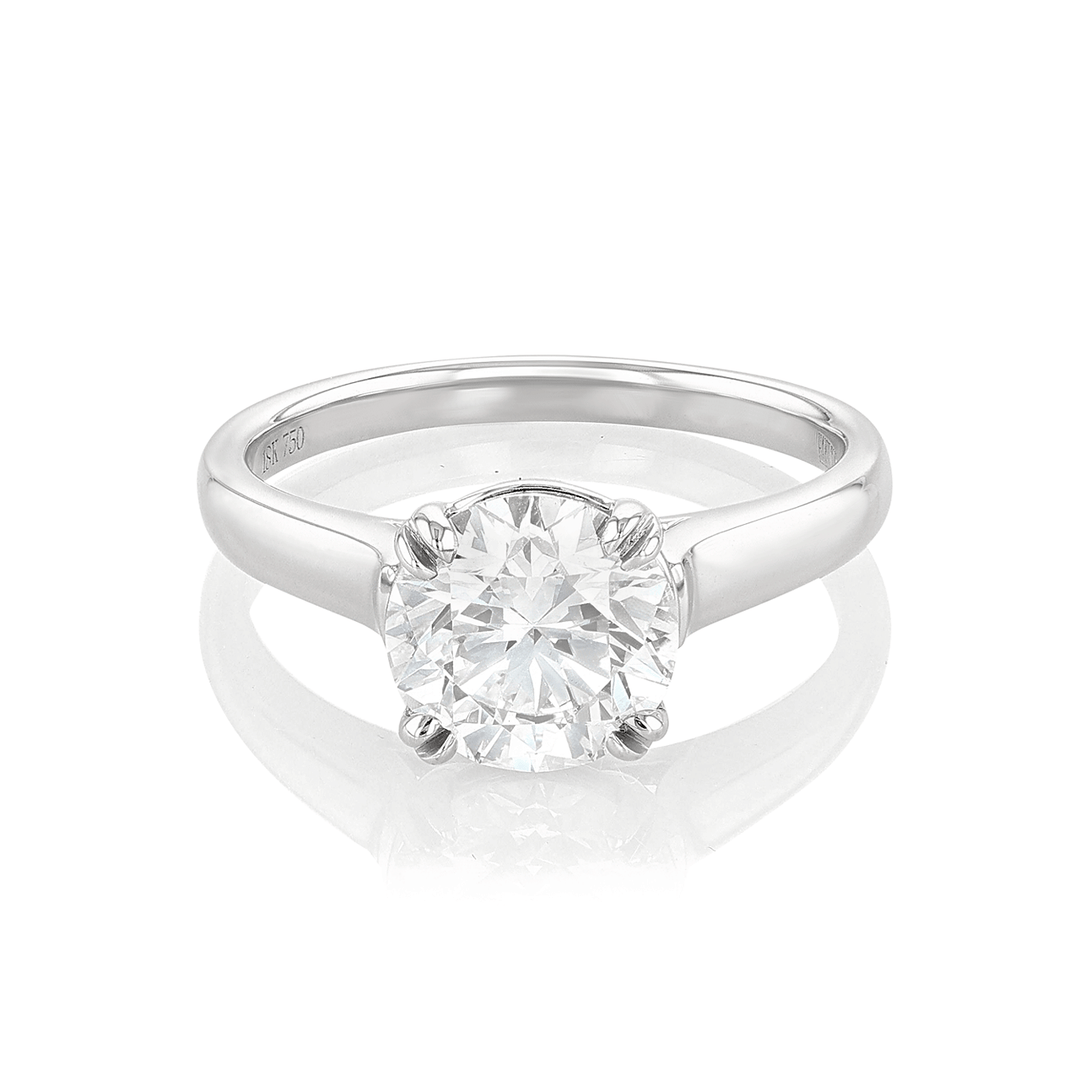 Hamilton Cherish Collection 18k White Gold and 2.01 Total Weight Diamond Ring