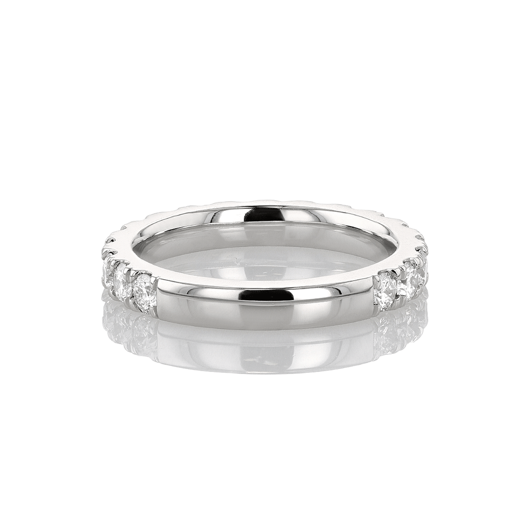 Hamilton Lisette Collection Platinum and 1.25 Total Weight Diamond Half Way Band