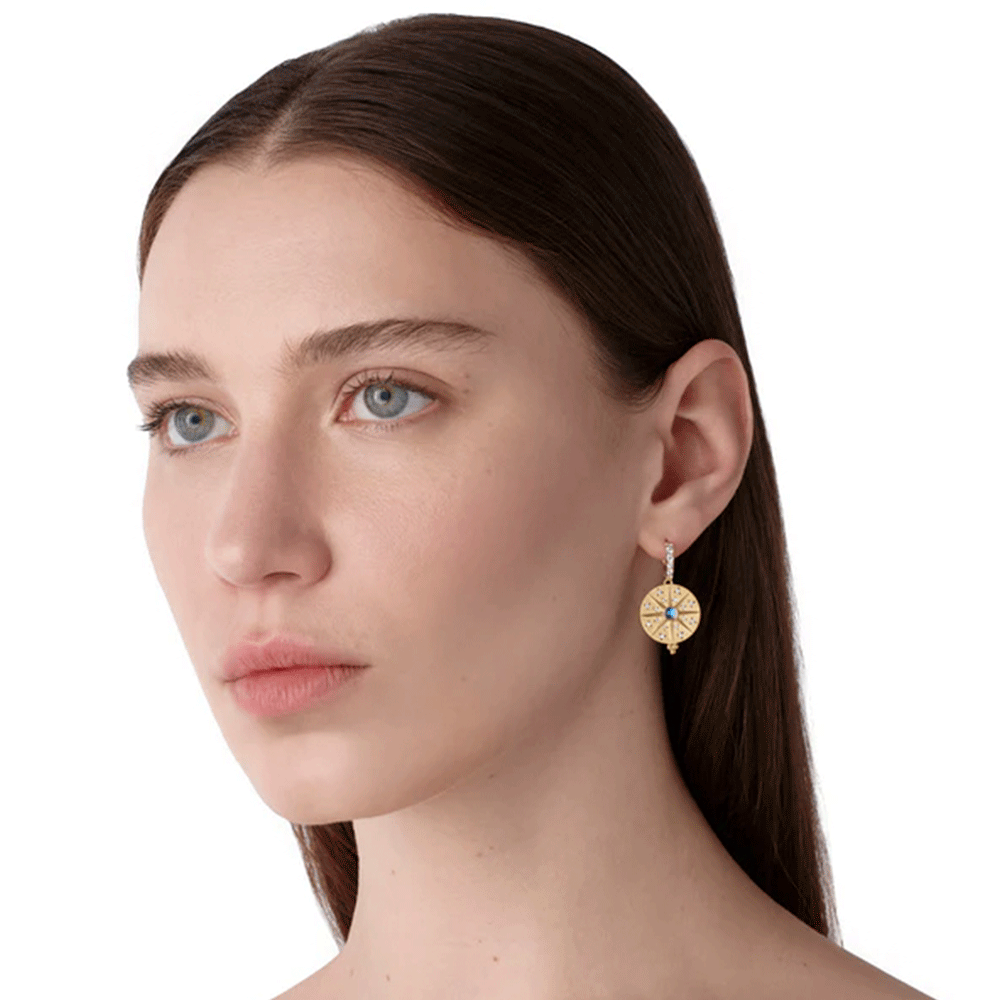 Temple St. Clair 18k Yellow Gold Sole Mandala Earrings