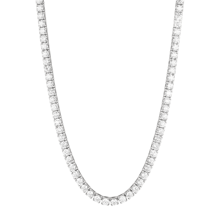 18k Gold and 32.50 Total Weight Diamond Line Necklace