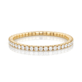 18k Yellow Gold and 11.10 Total Weight Diamond Line Flexible Bracelet
