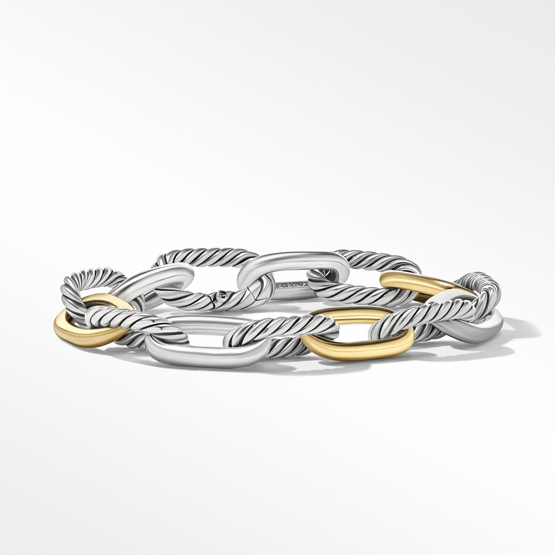 David Yurman Madison Chain Bracelet in Sterling Silver with 18 Yellow Gold, MD