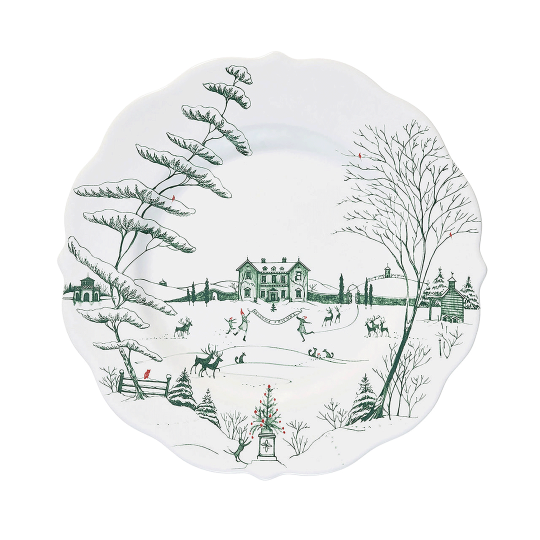 Juliska  Country Estate Winter Frolic Dinner Plate - Evergreen