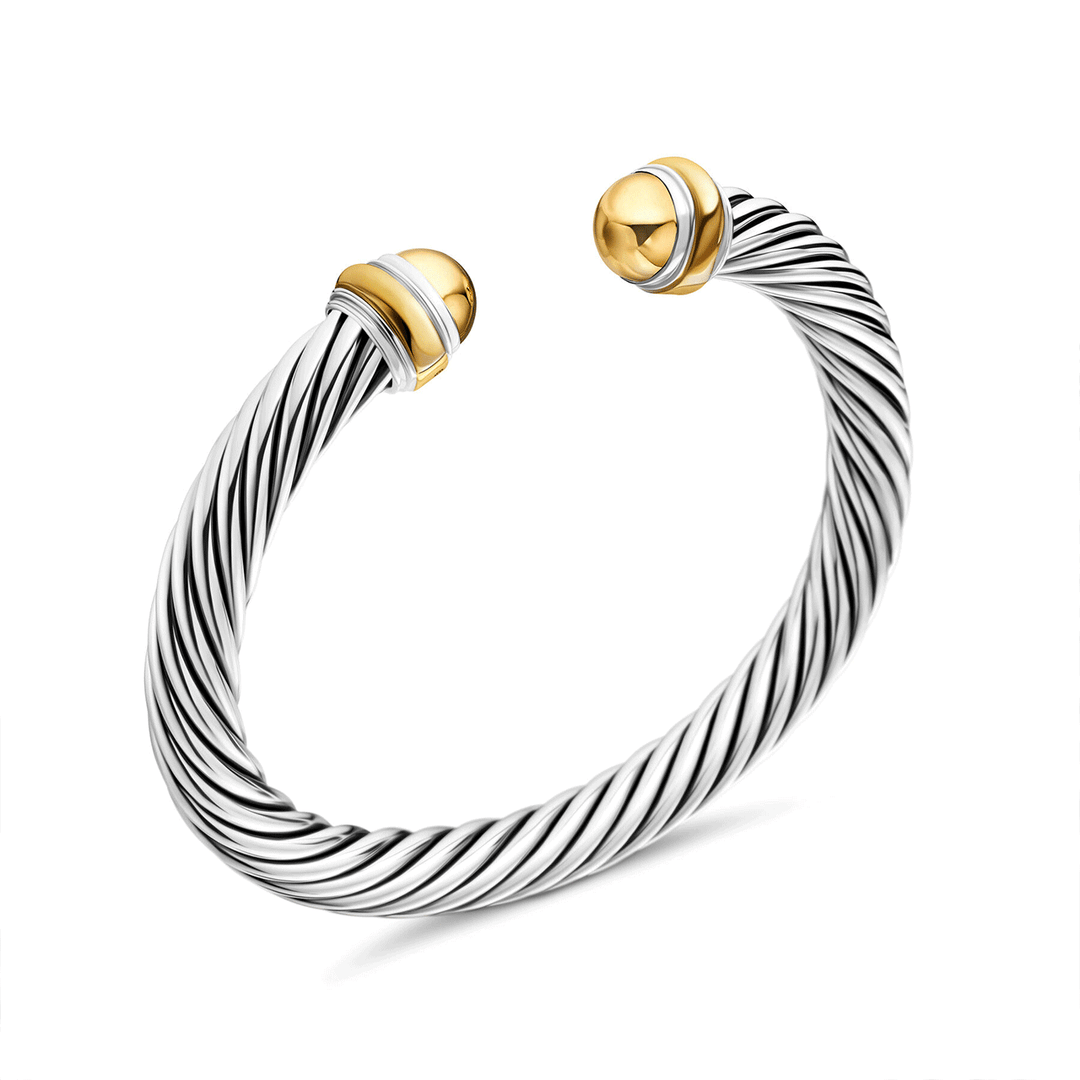 David Yurman Cable Classic Collection Bracelet with 14k Yellow Gold
