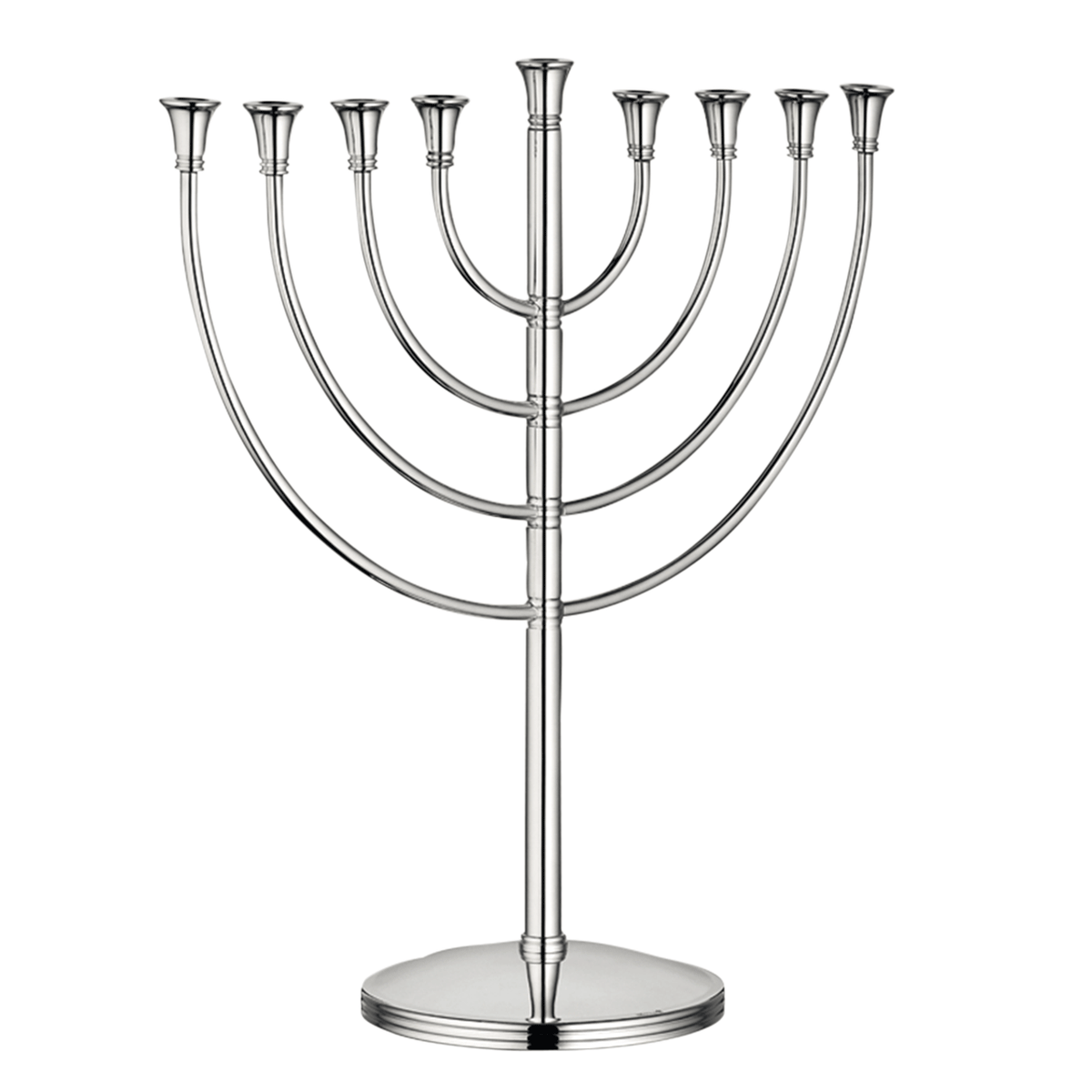 Silver Plate Hanukkah Menorah
