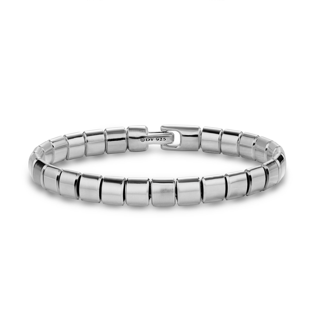 David Yurman Spiritual Beads Flat Bead Bracelet Sterling Silver, 8mm Medium
