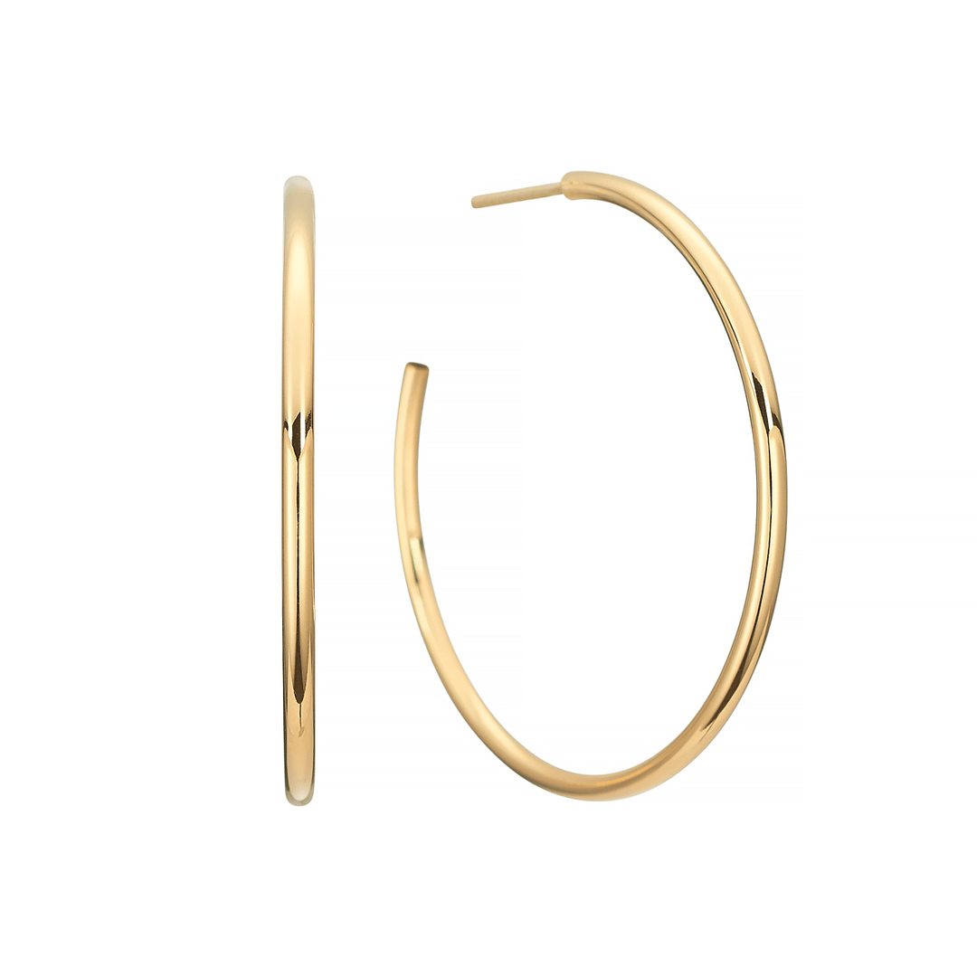 14k Yellow Gold 30mm Hoop Earrings