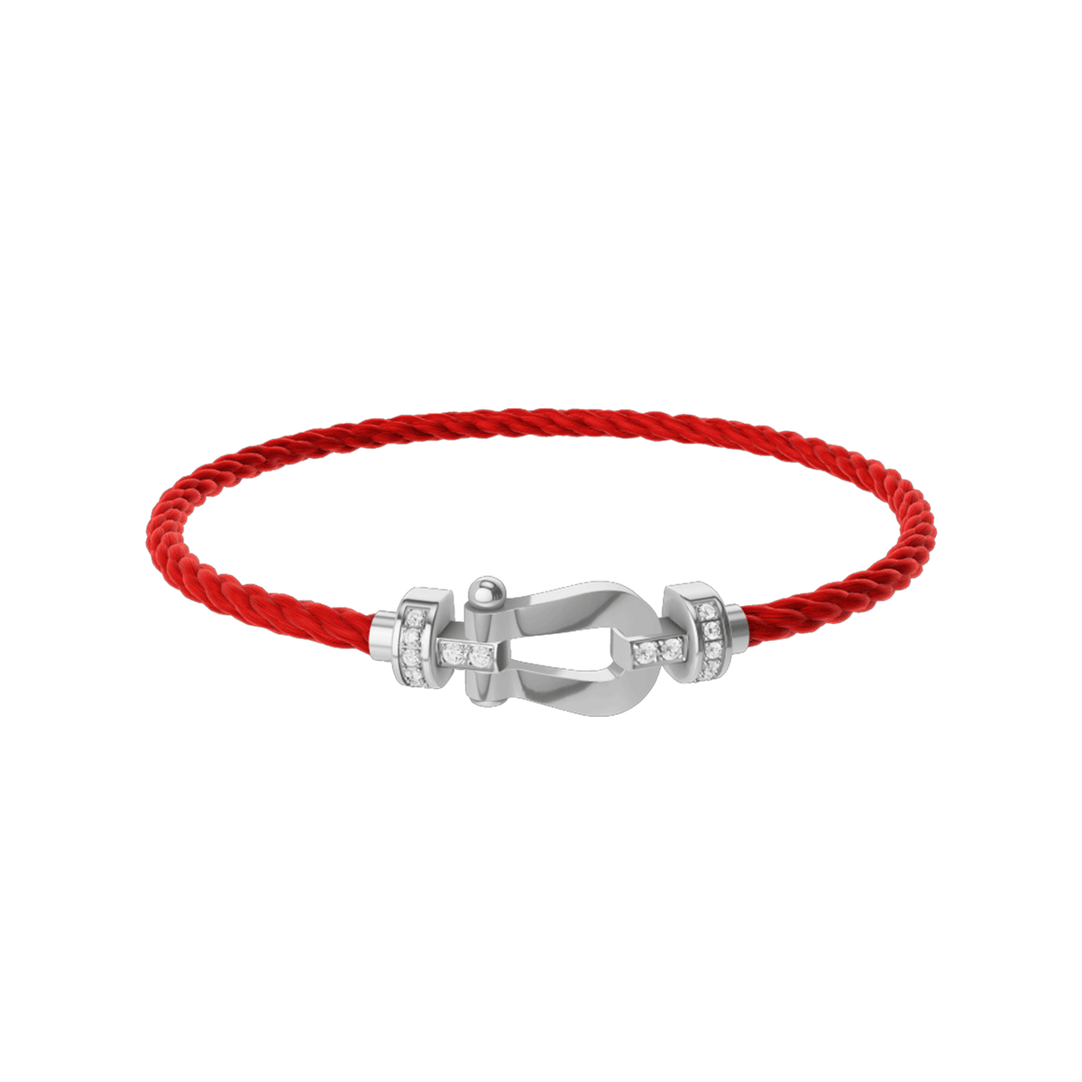 FRED Force 10 Red Cord with 18k Half Diamond MD Buckle, Exclusively at Hamilton Jewelers