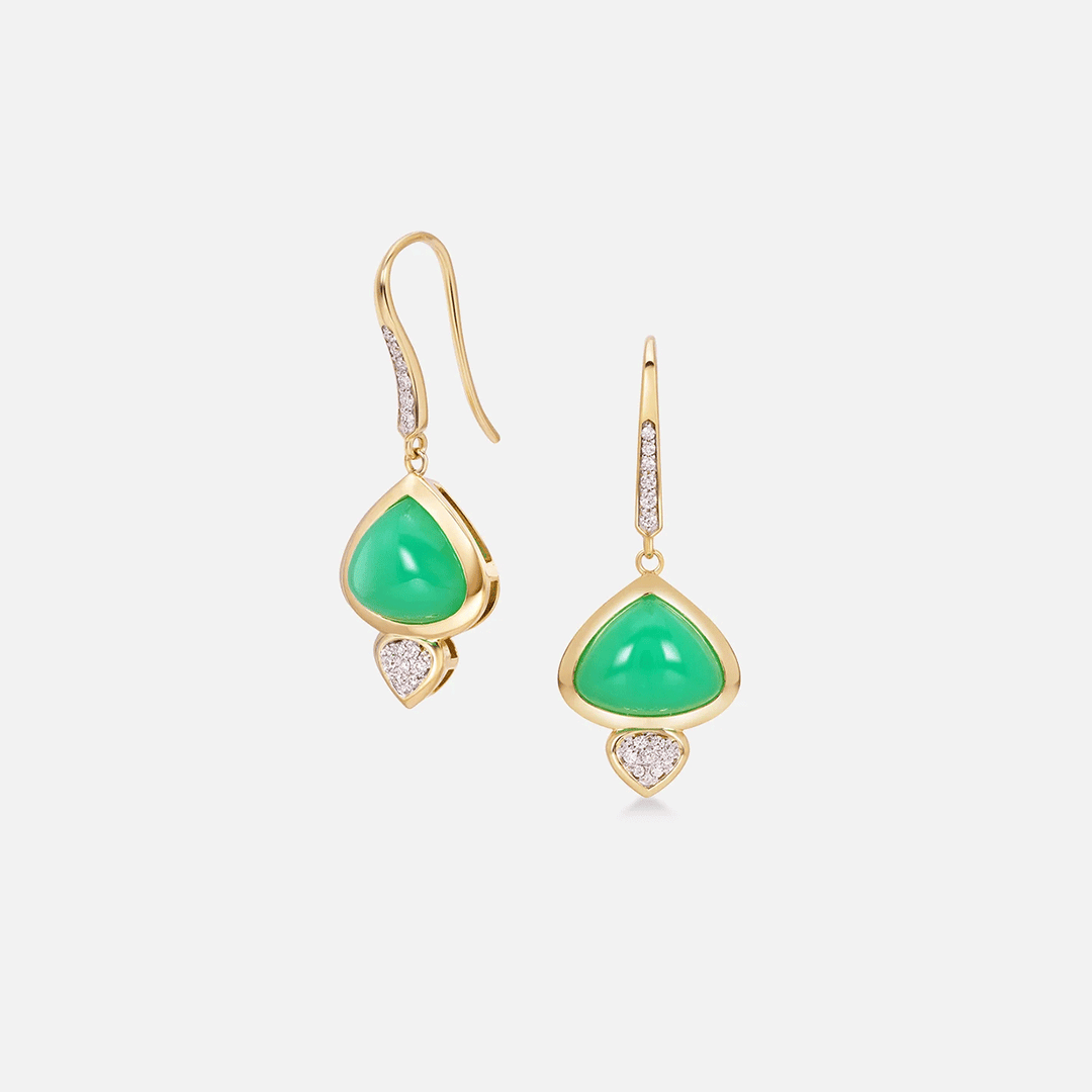 Marina B Trisolina French Wire Earrings with Chrysoprase