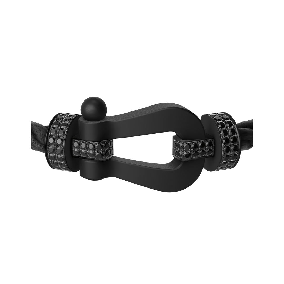 Fred FORCE 10 Black Cable Titanium Black Diamonds EXLG Buckle, Exclusively at Hamilton Jewelers