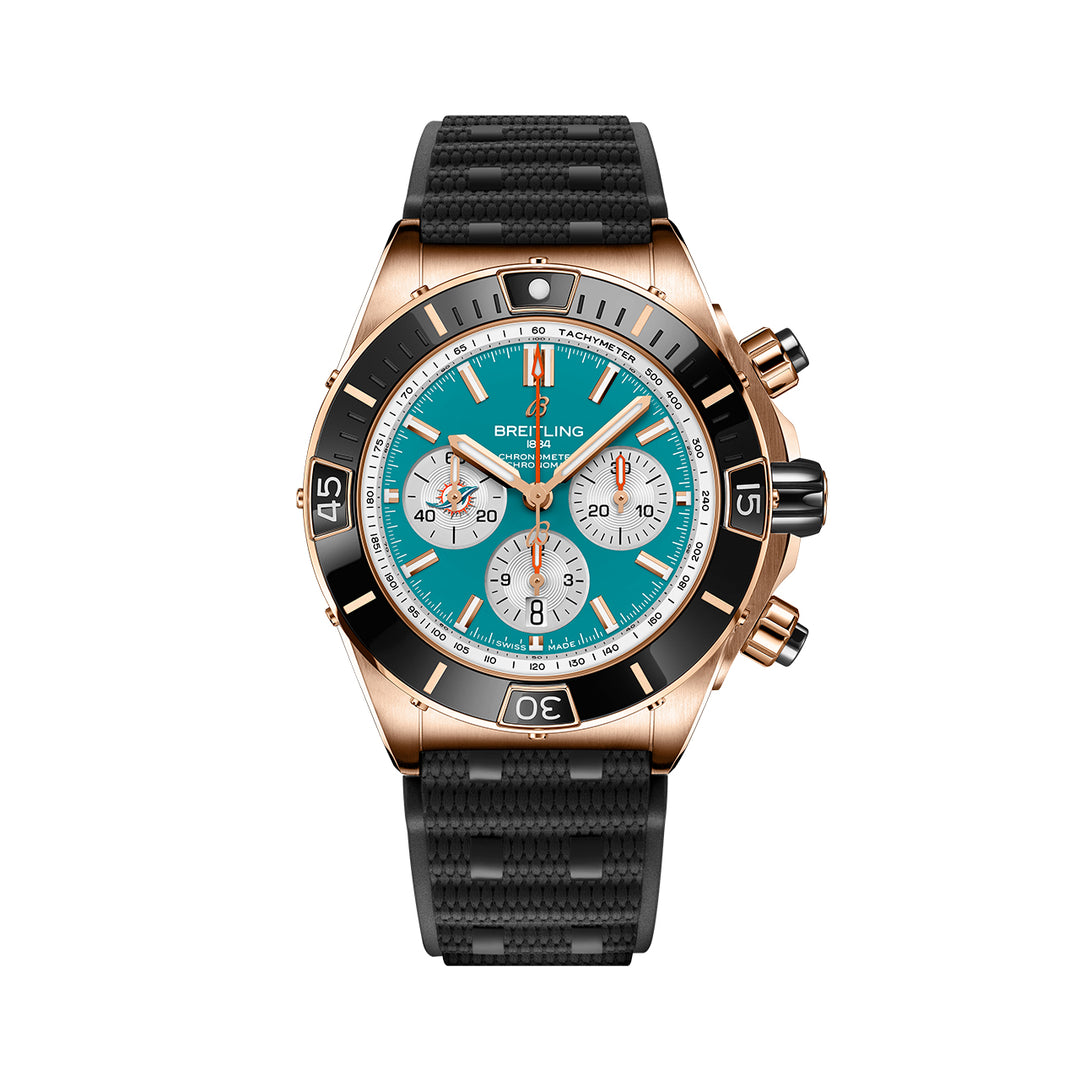 Breitling Super Chronomat B01 44 Dolphins NFL Edition #RB01366A1L2S1