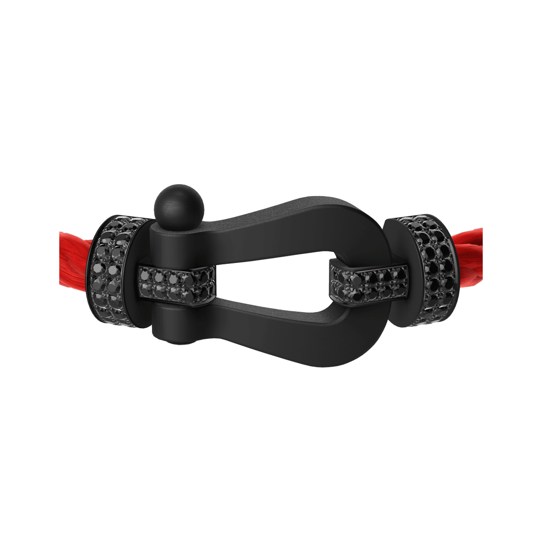 Fred FORCE 10 Red Cable Titanium Black Diamonds EXLG Buckle, Exclusively at Hamilton Jewelers