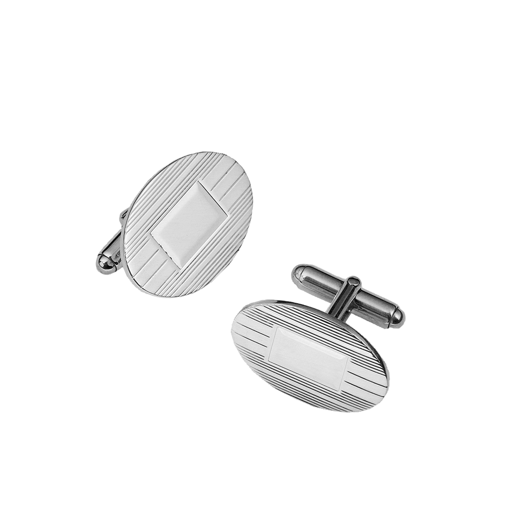 Hamilton Men's Collection Sterling Silver Engine Turn Cufflinks