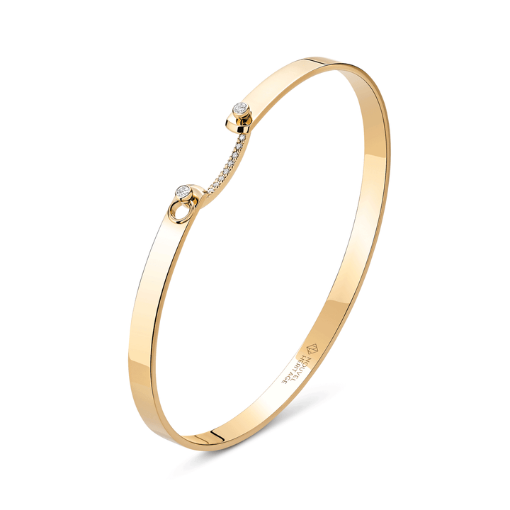 Nouvel Heritage Business Meeting Mood 18k Yellow Gold Bangle