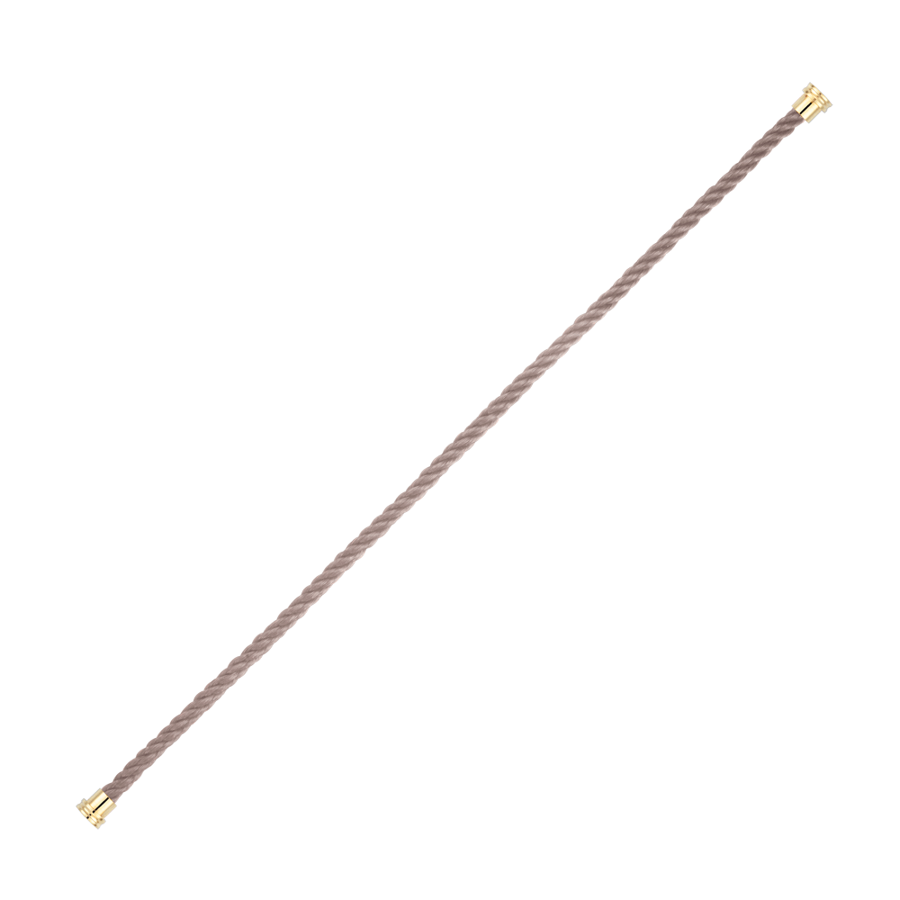 FRED Taupe Cable for Medium Model Bracelet Yellow End Caps