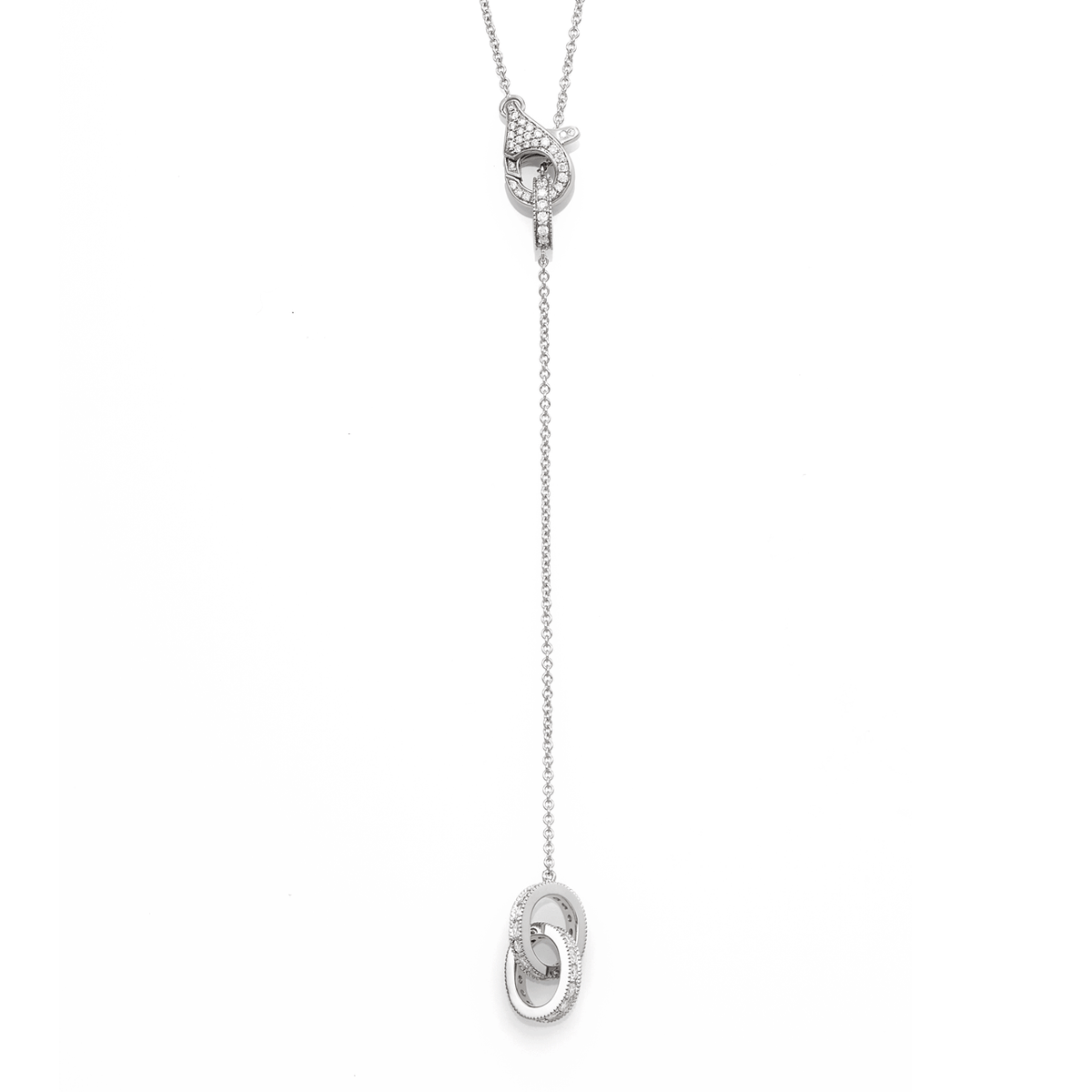 Hamilton 18k Gold Eternity Diamond .95 Total Weight Necklace