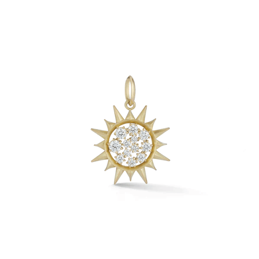 Jade Trau Margot 18k Yellow Gold Sun Charm