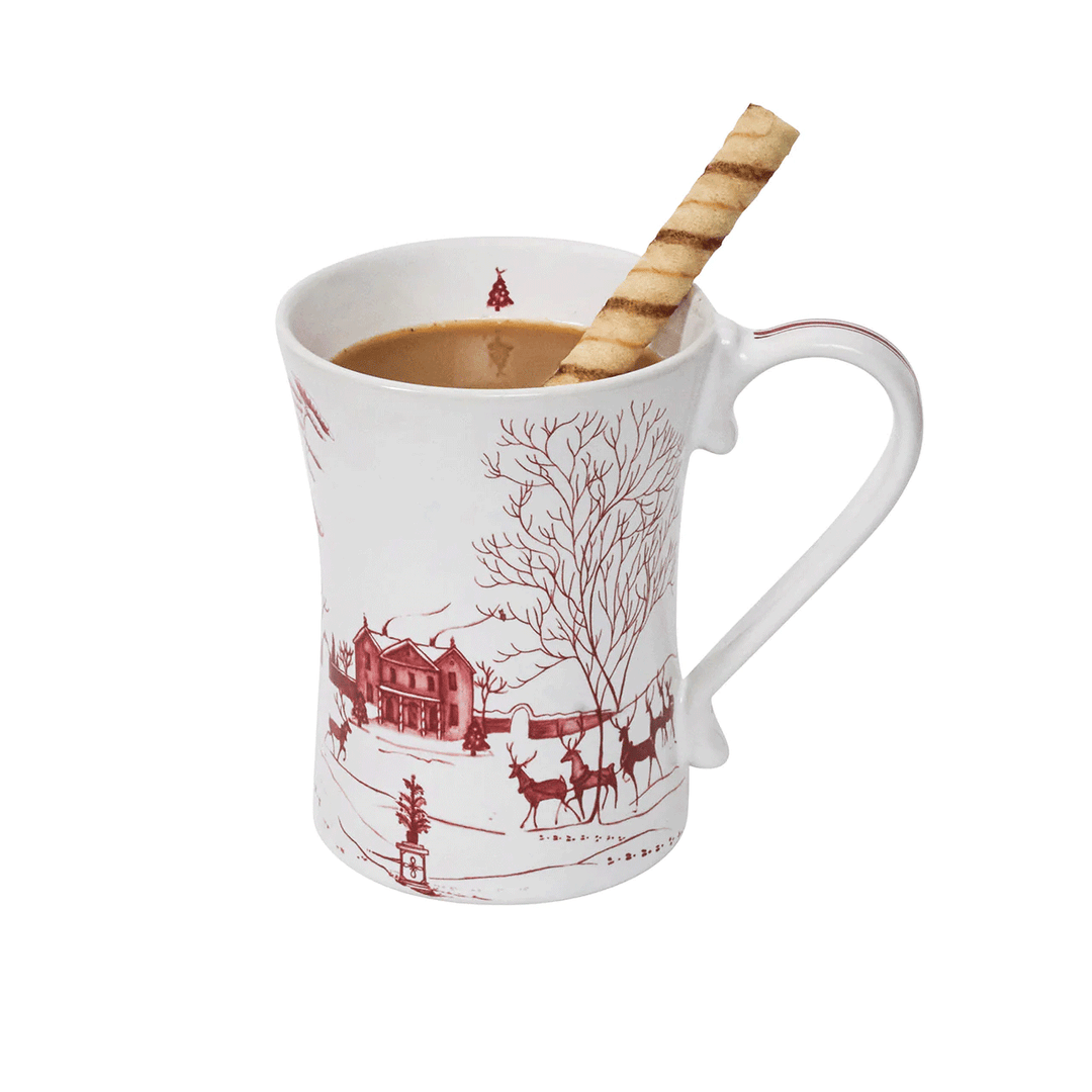 Juliska  Country Estate Winter Frolic Mug - Ruby