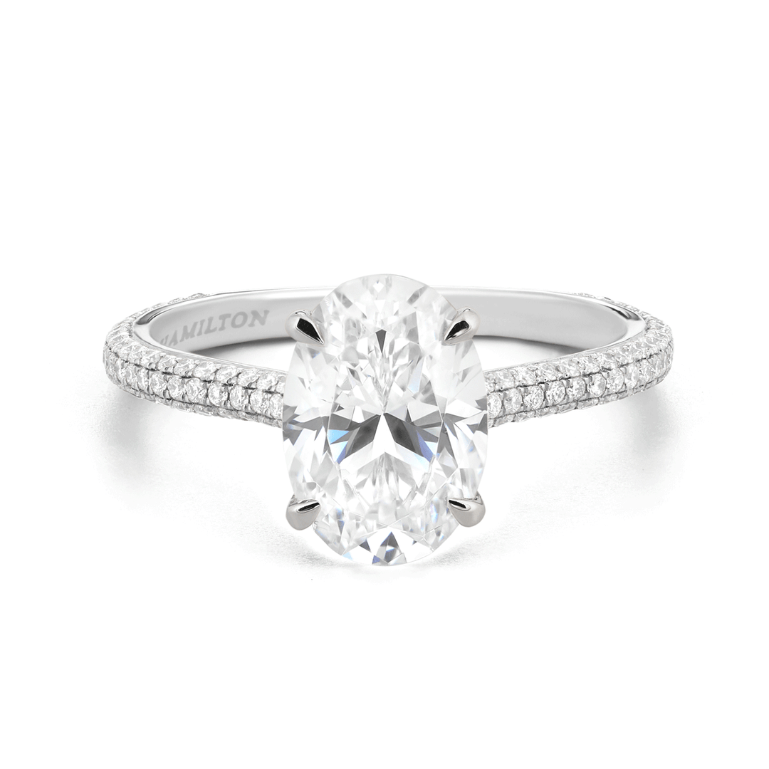 Olivia 18k White Gold and Diamond Engagement Semi Mounting Ring