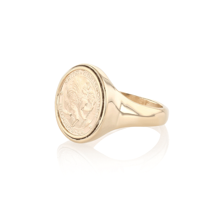 St. Christopher 14k Yellow Gold Ring