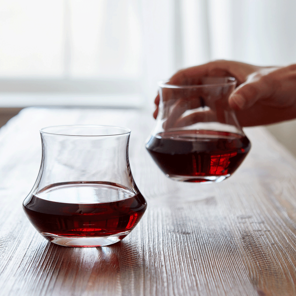 Simon Pearce Madison Stemless Wine Glass, Set of 2