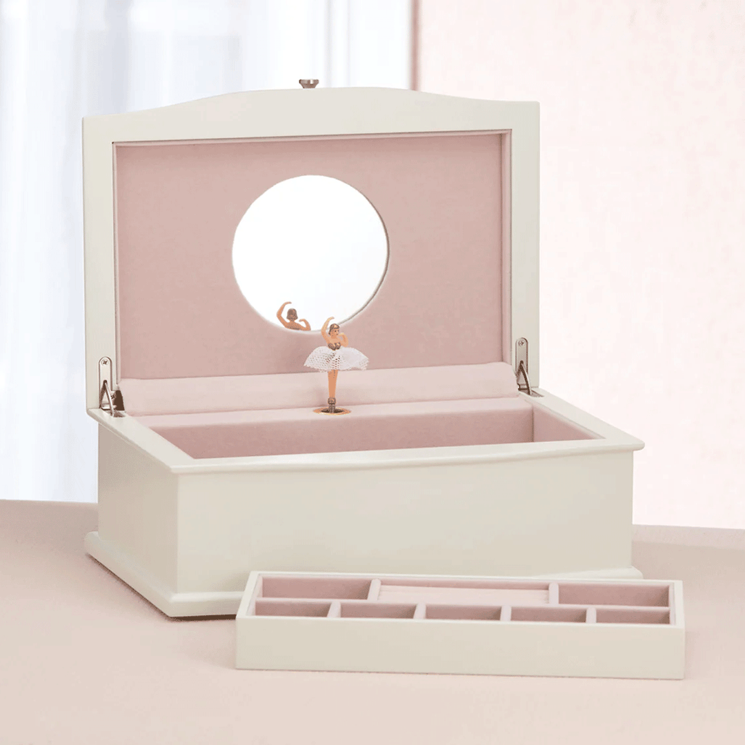 Ballerina White Musical Box